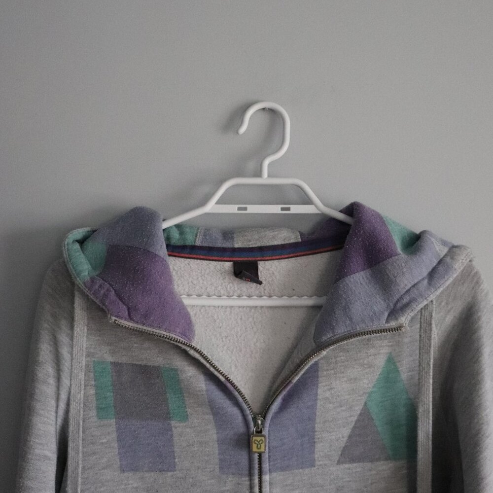 Tna Womens Grey Sz M Full Zip Long Drawstring Comfy Hooded Fleece Sweater - Picture 4 of 14